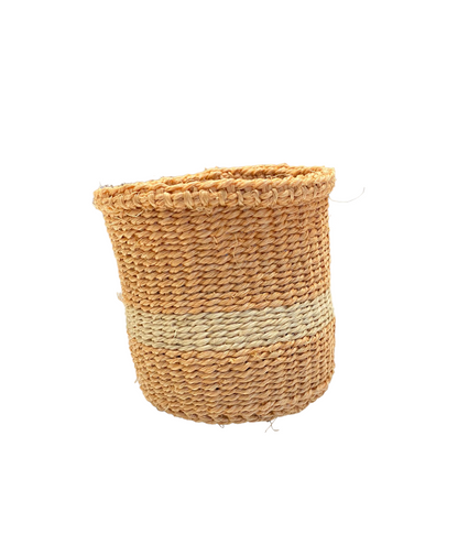 Artisanal Handwoven Sisal Basket Practical Weave XXS 24